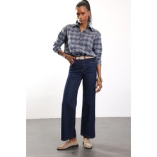 5in1Canpolat Rins Yıkamalı Yüksek Bel Wide Leg Jean