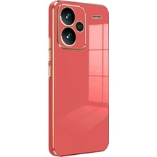 Mey İthalat Mey Ithalat®  Xiaomi Redmi Note 13 Pro Plus Kılıf Volet Silikon - Kırmızı