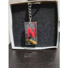 Miina Aksesuar Epoksi  Isminize  Özel Harf  Anahtarlık