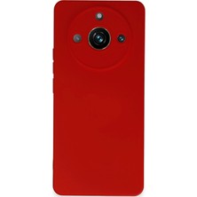 Mey İthalat Mey Ithalat®  Realme 11 Pro Kılıf Nano Içi Kadife Silikon - Kırmızı