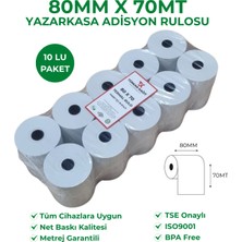 RULORULO 80x70 Termal Rulo Yazarkasa Adisyon Rulosu 1 Koli 10 Paket 100 Adet TSE Belgeli BPA Free
