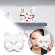 Oyunca Boyanabilir Kedi Model Maske – Kendi Tasarımını Oluştur