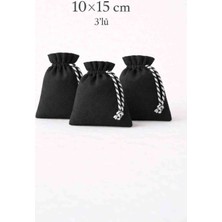 Alasmiel 10X15 cm Kadife Dokulu Petek Kumaş Büzgülü Kese 3’lü – Lavanta, Takı ve Nikah Hediyelik Çok Amaçlı Bez Poşet