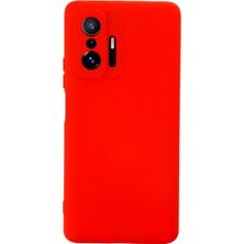 Mey İthalat Mey Ithalat®  Xiaomi Mi 11T Pro Kılıf Nano Içi Kadife Silikon - Kırmızı