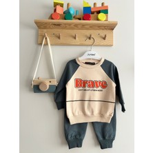 Junies Baby Brave Baskılı Bebek Takımı