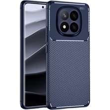 Mey İthalat Mey Ithalat®  Xiaomi Redmi Note 14 Pro Plus Kılıf Auto Focus Karbon Kapak - Lacivert