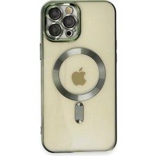 Mey İthalat Mey Ithalat®  iPhone 12 Pro Max Kılıf Kross Magneticsafe Kapak - Koyu Yeşil