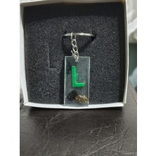 Miina Aksesuar Epoksi  Isminize Özel Harf Anahtarlık