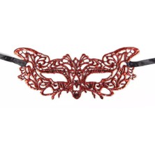 Oyunca Kırmızı Dantel Masquerade Maskesi 9 No