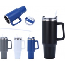 Promopanya Gri Renk Dev 1180 ml Pipetli Termos (Isim Yazılabilir)