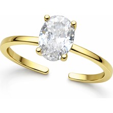 Venüs Design Çelik Tek Taş Yüzük (Ayarlanabilirdir)