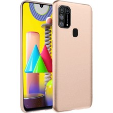 Mey İthalat Mey Ithalat®  Samsung Galaxy M31 Kılıf Nano Içi Kadife Silikon - Pudra