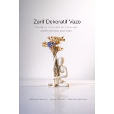 EVORADECO Minimalist Insan Figürlü Vazo – Cam Tüplü Modern Dekoratif Biblo (15 Cm)