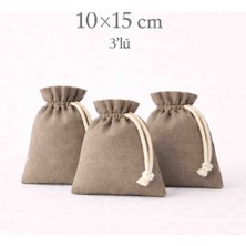 Alasmiel 10X15 cm Kadife Dokulu Petek Kumaş Büzgülü Kese 3’lü – Lavanta, Takı ve Nikah Hediyelik Çok Amaçlı Bez Poşet