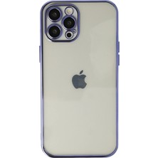 Mey İthalat Mey Ithalat®  iPhone 12 Pro Max Kılıf  Lensli Silikon - Mor
