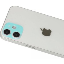 Mey İthalat Mey Ithalat®  iPhone 12 Rainbow Kamera Lens Koruma Cam - Yeşil