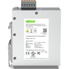Wago Lean Managed Switch; 8 Port 1000BASE-T Sinyal Çoklayıcı, Wago, P/N:857423, IN:1X4-20MA, OUT:2X4-20MA