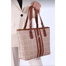 Çantam Gelsin Miami Polo Kadın Büyük Boy 4 Bölmeli Ayarlanabilir Uzun Askılı Omuz Çantası (33X27CM)