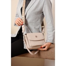 Just Polo Yeni Sezon Kolon Askılı 4 Bölmeli Beyaz Kadın Omuz Çantası 21X16CM Justpolo TYCET04062