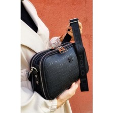 Just Polo Kadın Siyah Ayarlanabilir Uzun Askılı Postacı Çantası Suni Deri Materyal İle Şık Ve Modern Tasarım