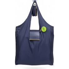 Çantam Gelsin Lacivert Şık Tasarımlı Katlanabilir Market & Alışveriş ve Plaj Çantası Okul Çantası ( Çok Amaçlı)