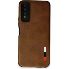 Selfbuysell Vivo Y11S Kılıf Loop Deri Silikon - Kahverengi