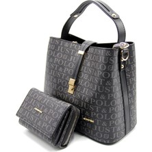 Kadın Siyah Çanta Cüzdan Kombini TM1143 2055