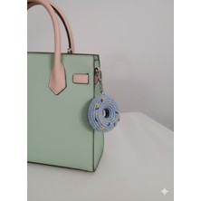 Cadde Dükkanı El Yapımı Anahtarlık Donut Mavi