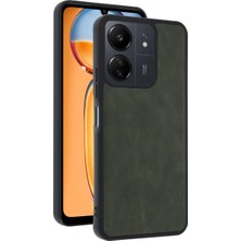 Selfbuysell Xiaomi Redmi 13C Kılıf Aras Deri Kapak - Açık Yeşil