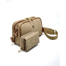 Kadın Vizon Çanta Cüzdan Kombini 1088