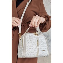 Justpolo Kadın Büyük Boy 4 Bölmeli Omuz Çantası Tote Bag