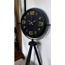 Almira Butik Gold Rakamlı Siyah Tripod Ayaklı Saat