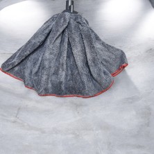 Normadia Jumbo Boy Gri Mikrofiber Mop Paspas Yedek Ucu, Çizmez ve Sessiz Doku