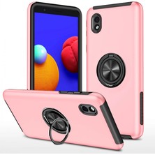 Selfbuysell Samsung Galaxy A01 Core Kılıf Elit Yüzüklü Kapak - Pembe