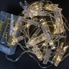 Raftan Topla Işıklı Mandallı Fotoğraf Albümü 5m - 30 LED