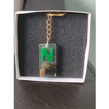 Miina Aksesuar Epoksi  Isminize Özel  Harf Anahtarlık