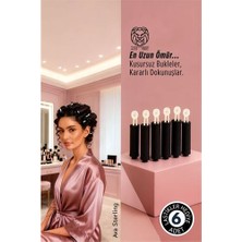 Sbusshop Saç Bigudisi - 6'LI Saç Bukle Şekillendirme Seti - Lastikli - Ömürlük Ş - SB001M-48U37