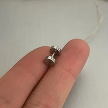 Jaida Moda Tünel Görünümlü Çelik Küpe – Unisex Fake Plug Model