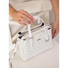 Justpolo Kadın Beyaz 4 Bölmeli El ve Omuz Çantası