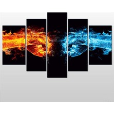 Technopa Ateş Ve Su  Kanvas Tablo - 155x90cm