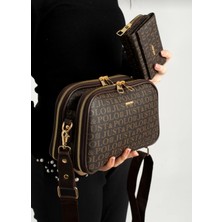 Just Polo Kadın 5 Bölmeli Çanta Cüzdan Takımı TYCET072053