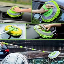 Normadia Çok Amaçlı Teleskopik Mikrofiber Araç Yıkama Fırçası ve Yedek Bez