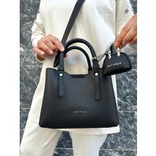 Çantam Gelsin Justpolo Orjinal Kadın Yumuşak Deri 3 Bölmeli El ve Omuz Çantası