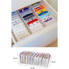 Raftan Topla Akordiyon Çekmece Düzenleyici Organizer 11 Gözlü Çok Renkli Toprak Kaplama 41x11x12 cm