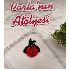 Parla'nın Atölyesi 0-3 Yaş Az Saçlı ve Saçsız  El Örgüsü Handmade Bebek Tokası Uğur Böceği