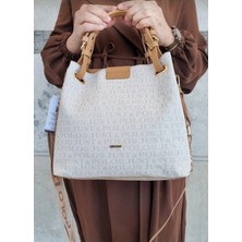 Just Polo Kadın  El Yapımı Büyük Boy 5 Bölmeli Örgülü Salaş Model Omuz Çantası TCYET02180