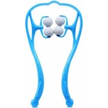 Raftan Topla Boyun Bacak Ayak Bel Masaj Aleti Çok Fonksiyonlu Manuel 4 Tekerlekli - Mavi