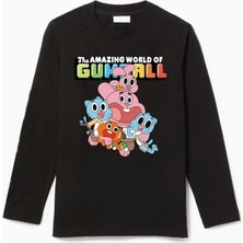 Efendioğlu Design Uzun Kollu Gumball The Amazing World Of Baskılı Pamuklu Çocuk T-Shirt