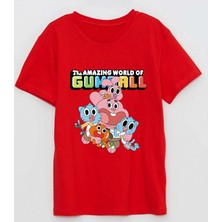 Efendioğlu Design Kısa Kollu Gumball The Amazing World Of Baskılı Pamuklu Çocuk T-Shirt