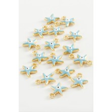 Zero Land Storozde Deniz Yıldızı Tek Kulplu Mineli Bileklik ve Kolye Ucu Aparatı 1 Adet-Mavi